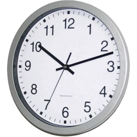 eurotime 56831-07 Horloge murale radio argent 30 cm (1/5)