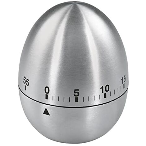 Minuteur de cuisine analogique en acier inoxydable – Réglable jusqu'à 59 minutes – Signal sonore puissant – Boîtier solide pour plan de travail – Xavax (1/5)