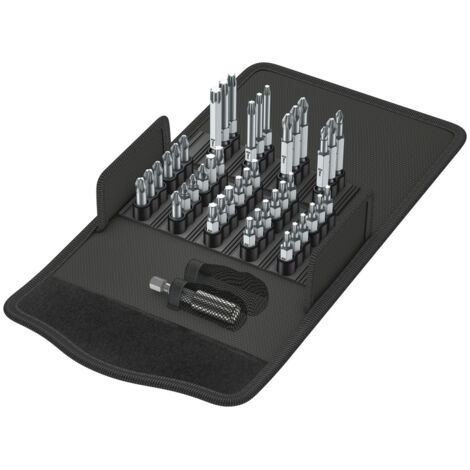 Wera Bit-Safe 43 Universal 1 05057450001 Jeu d'embouts 43 pièces vis Pozidriv, cruciforme Phillips, Profil en T intérie