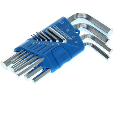 Gedore 6 pans intérieurs Jeu de clés mâles coudées 1.3 mm, 1.5 mm, 2 mm, 2.5 mm, 3 mm, 4 mm, 5 mm, 6 mm, 8 mm, 10 mm 10 (1/5)