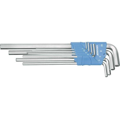 Gedore 1543555 6 pans intérieurs Jeu de clés mâles coudées 5/64 pouces, 3/32 pouces, 1/8 pouces, 5/32 pouces, 3/16 pouc (1/2)