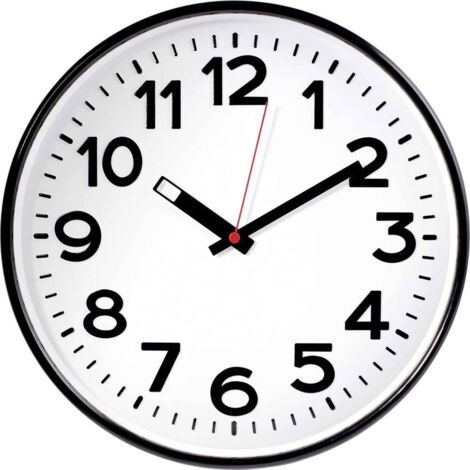 Horloge murale EUROTIME 82320 à quartz 300 mm x 50 mm noir