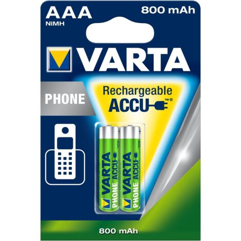 Lot De 8 Piles Rechargeables AAA 550 MAh 1,2V HHR-55AAABU Ni-MH - Parfaites Pour Téléphones Panasonic Et Gigaset Sans Fil