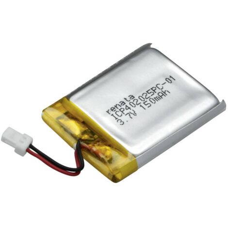 Renata ICP402025PC-1 Pile rechargeable spéciale prismatique fiche mâle LiPo 3.7 V 155 mAh 1 pc(s) (1/2)