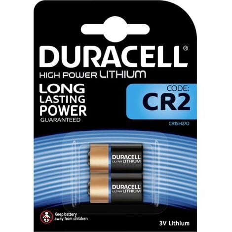 Duracell Pile bouton CR2 lithium 3V