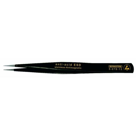 BERNSTEIN Tools for Electronics 5-078-13 Pince brucelle CMS PSF SA-ESD burin 130 mm (1/2)