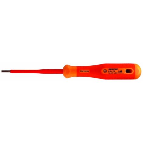 BERNSTEIN Tools for Electronics 14-652-VDE VDE Tournevis pour vis à fente Largeur de lame: 3.5 mm Longueur de la lame: (1/3)