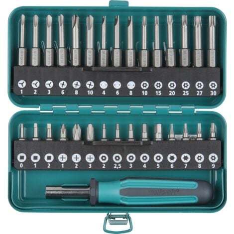 wolfcraft - Coffret d'Embouts de Vissage et Tournevis à Main - Embouts de 25 à 50 mm - 31 pièces - réf. 1386000