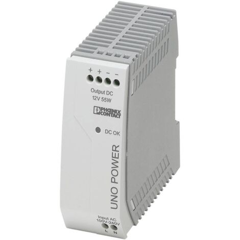 ALIMENTATION RAIL DIN PHOENIX CONTACT UNO-PS/1AC/12DC/55W 12 V/DC 4.6 A 55 W 1 X 2902999 (1/2)