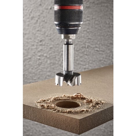 wolfcraft - Fraise à Bois d'Encastrement avec Pointe de Centrage - Diamètre 40 mm. Longueur 90 mm - réf. 3325000