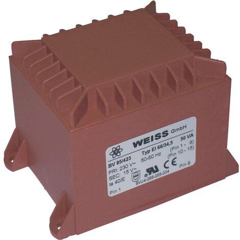 Weiss Elektrotechnik 85/424 Transformateur pour circuits imprimés 1 x 230 V 1 x 18 V/AC 50 VA 2.78 A (1/3)