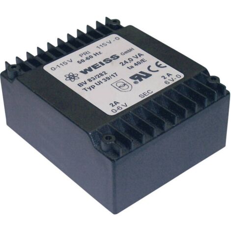 Weiss Elektrotechnik 83/287 Transformateur pour circuits imprimés 2 x 115 V 2 x 18 V/AC 24 VA 667 mA (1/3)