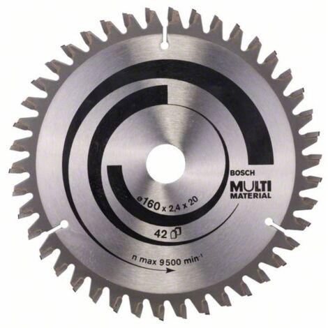 Lame de scie circulaire Bosch MultiMaterial 160x2,4x20 42Z - 2608640503
