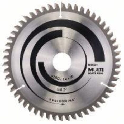 Lame de scie circulaire Bosch MultiMaterial 190x2,4x30 54Z - 2608640509