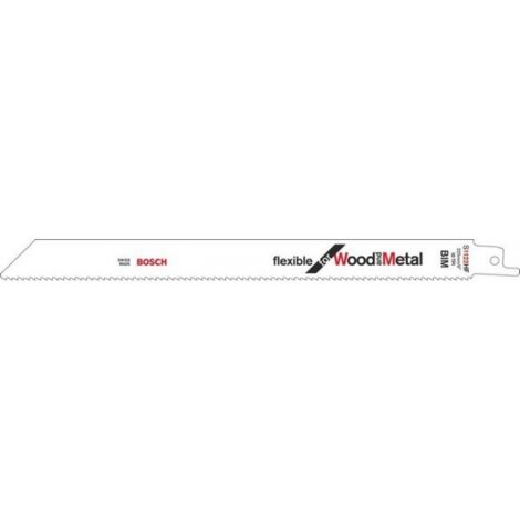 Lame scie sabre bois/métaux s1122hf - Capacite : 175 - Long  : 225 - Conditionnement : 5 - Modele : S1122HF - BOSCH