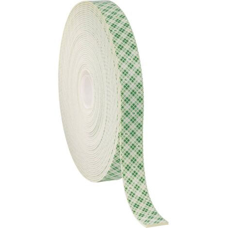 3M – Ruban adhésif double face 19 mm x 33 m – Acrylique haute adhésion – Résistant aux températures jusqu'à +105 °C – Pour intérieur et extérieur