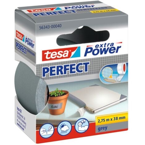 Ruban adhésif toilé tesa® extra Power tesa 56343-00040-03 gris (L x l) 2.75 m x 38 mm caoutchouc 1 pc(s)