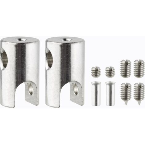 Paulmann – Sabot de contact en laiton pour systèmes de suspension jusqu'à 150W – Diamètre 10mm – Hauteur 17mm – Paire de 2 unités - S47806