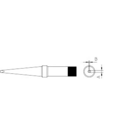 Weller 4PTM7-1 Panne de fer à souder forme longue Taille de la panne 3.2 mm Contenu 1 pc(s) S66767