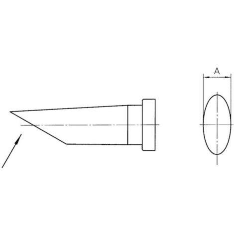 Weller LT-BB Panne de fer à souder forme ronde, bideautée Taille de la panne 2.4 mm Contenu 1 pc(s) (1/2)