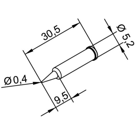 Ersa 102 PD LF 04 Panne de fer à souder forme de crayon, ERSADUR Taille de la panne 0.4 mm Contenu 1 pc(s) (1/3)
