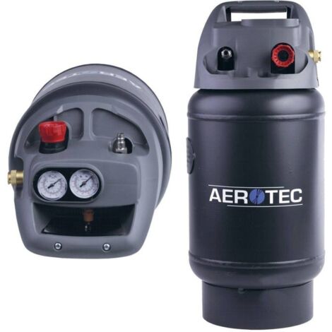 Réservoir à air comprimé 14 l 10 bar 9 kg – Raccord rapide pour compresseur – Régulateur de pression avec manomètre intégré – Aerotec