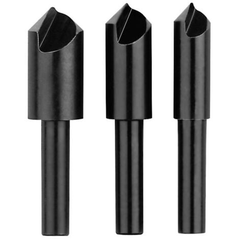 Bosch Accessories 2609255124 Jeu de fraises coniques 3 pièces 8 mm, 10 mm, 12 mm acier à métaux tige cylindrique 1 set