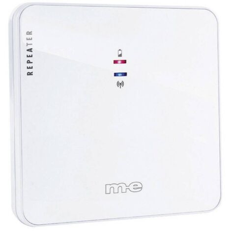 Amplificateur de signal pour sonnette sans fil – Portée 100 m – IP44 – Fonctionne avec 2 piles C – Émetteur blanc pour environnements complexes – M-E - BELL 214 RT (1/2)