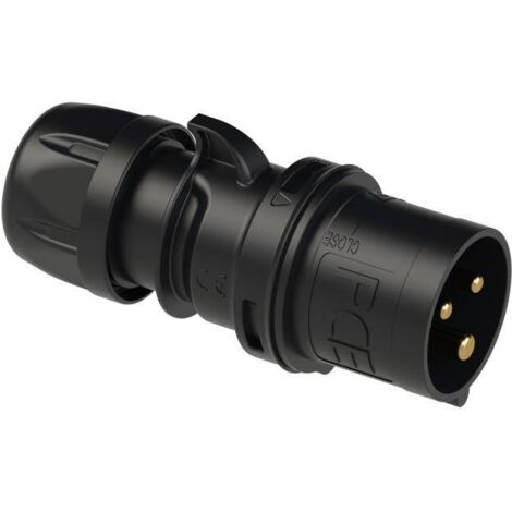 Mâle CEE-CARA 16 A 3 pôles PCE 013-6ttx 230 V noir 1 pc(s) X91711 (1/4)