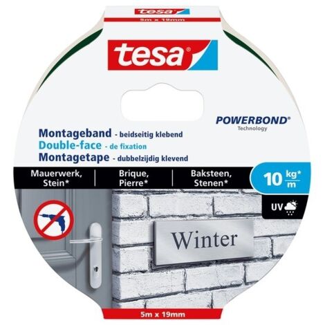 tesa BRICK & STONE 77749-00000-00 Ruban de montage tesa® Powerbond noir (L x l) 5 m x 19 mm 1 pc(s) (1/5)