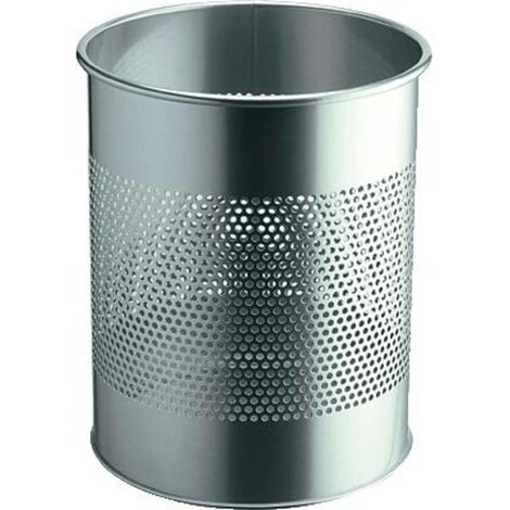 Durable 3310 331023 Corbeille à papier 15 l (Ø x H) 260 mm x 315 mm métal argent 1 pc(s) (1/2)