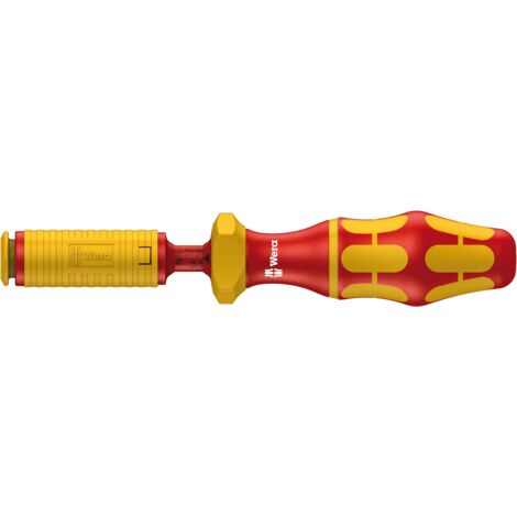 Wera – Tournevis dynamométrique 1.2 - 3 Nm – Couple réglable avec déclic audible – Compatible lames Kraftform Kompakt VDE – Longueur 192 mm - W76766
