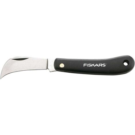 Fiskars – Couteau de jardinage courbe 170mm – Lame en acier au carbone HRC 58 – Manche en plastique recyclé – Pour fendre et prélever boutures - Y927961 (1/3)