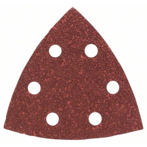 Feuille abrasive Delta avec bande auto-agrippante, perforé Bosch Accessories 2607019487 Grain 40 Cote d'encoignure 93 m