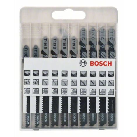 Coffret de 10 Lames de scie sauteuse Bosch Ref : 2607010629 - Outil Maxi Pro