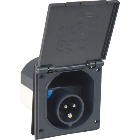 CEE Caravan-Einspeisungsstecker 3polig anthrazit 230V 16A IP44