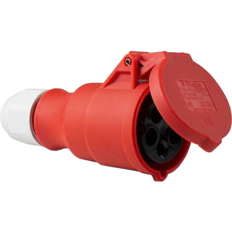 CEE Kupplung 400V 16A 5-polig 6h rot Schraubanschluss IP44