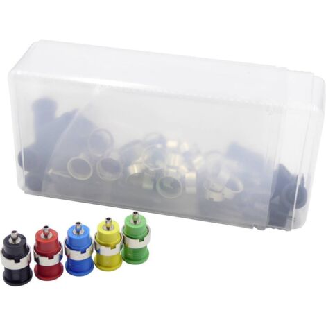 Schnepp 354 000055 Douille de sécurité noir, rouge, bleu, gris, jaune 24 pc(s) W356062 (1/2)