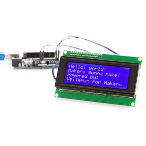 Whadda Module LCD I²C 20x4 pour Arduino®, rétroéclairage bleu, caractères blancs, alimentation 5 VDC (1/7)