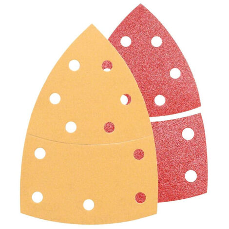 Set de feuilles abrasives pour ponceuse Multi avec bande auto-agrippante, perforé Bosch Accessories 2608607417 Grain 40 (1/10)