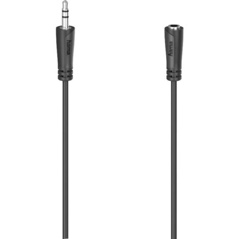 Rallonge Hama 00205120 Jack audio [1x mâle anglaise - 1x Jack femelle 3.5 mm] 3 m noir (1/3)