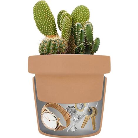 Coffre-fort pot de fleurs 370189 avec serrure à clé – Dimensions 133x124x124mm – Poids 517g – Dissimule objets de valeur – Kh-Security