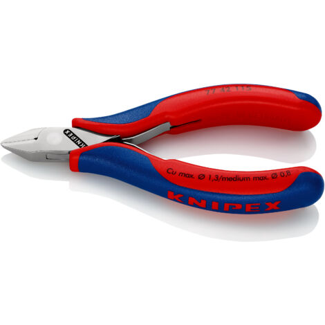 KNIPEX 77 42 115 Pince coupante de côté pour l'électronique avec charnière entrepassée avec poignées multimatières 115 mm (1/4)