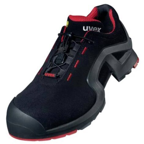 Chaussures de travail basses Uvex 1 S3 SRC ESD 85162 - 45 (EU) - Noir / rouge