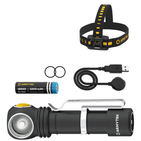 ArmyTek Wizard C2 WR Magnet White & Red LED Lampe frontale avec support magnétique à batterie 1100 lm 3 h 65 g (1/5)