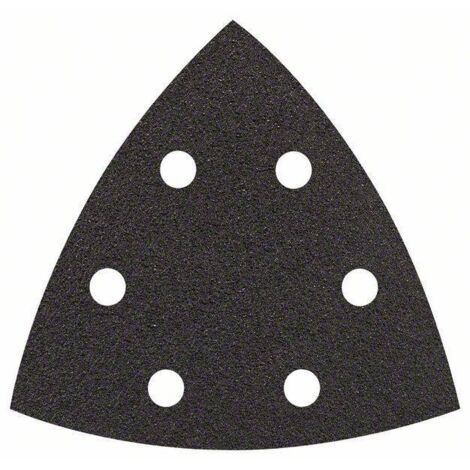 Feuille abrasive Delta avec bande auto-agrippante, perforé Bosch Accessories 2608605192 Grain 80 Cote d'encoignure 93 m