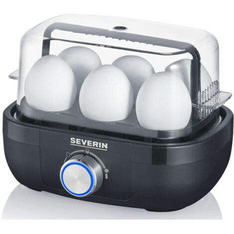 Severin EK 3166 Cuiseur à oeufs sans BPA, avec verre doseur, avec pique-œuf noir (1/10)