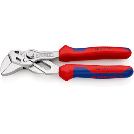 KNIPEX 86 05 150 Pince-clé pince et clé à la fois avec poignées multimatières chromée 150 mm