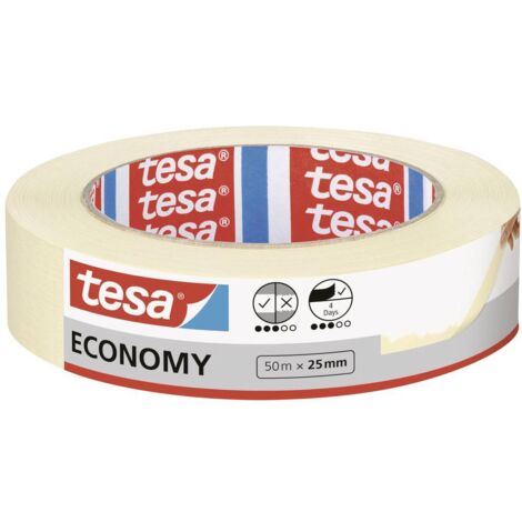 tesa Economy 05278-00000-03 Ruban de masquage pour peinture blanc (L x l) 50 m x 25 mm 1 pc(s) (1/4)