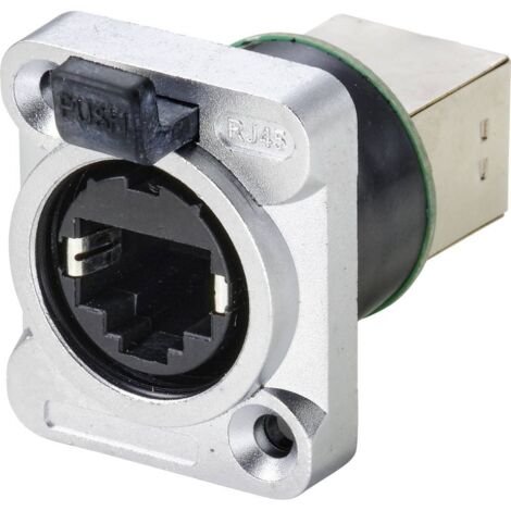 TRU COMPONENTS TC-9554640 Connecteur de données RJ45 femelle, droit Nombre de pôles 8P8C nickel 1 pc(s) (1/4)